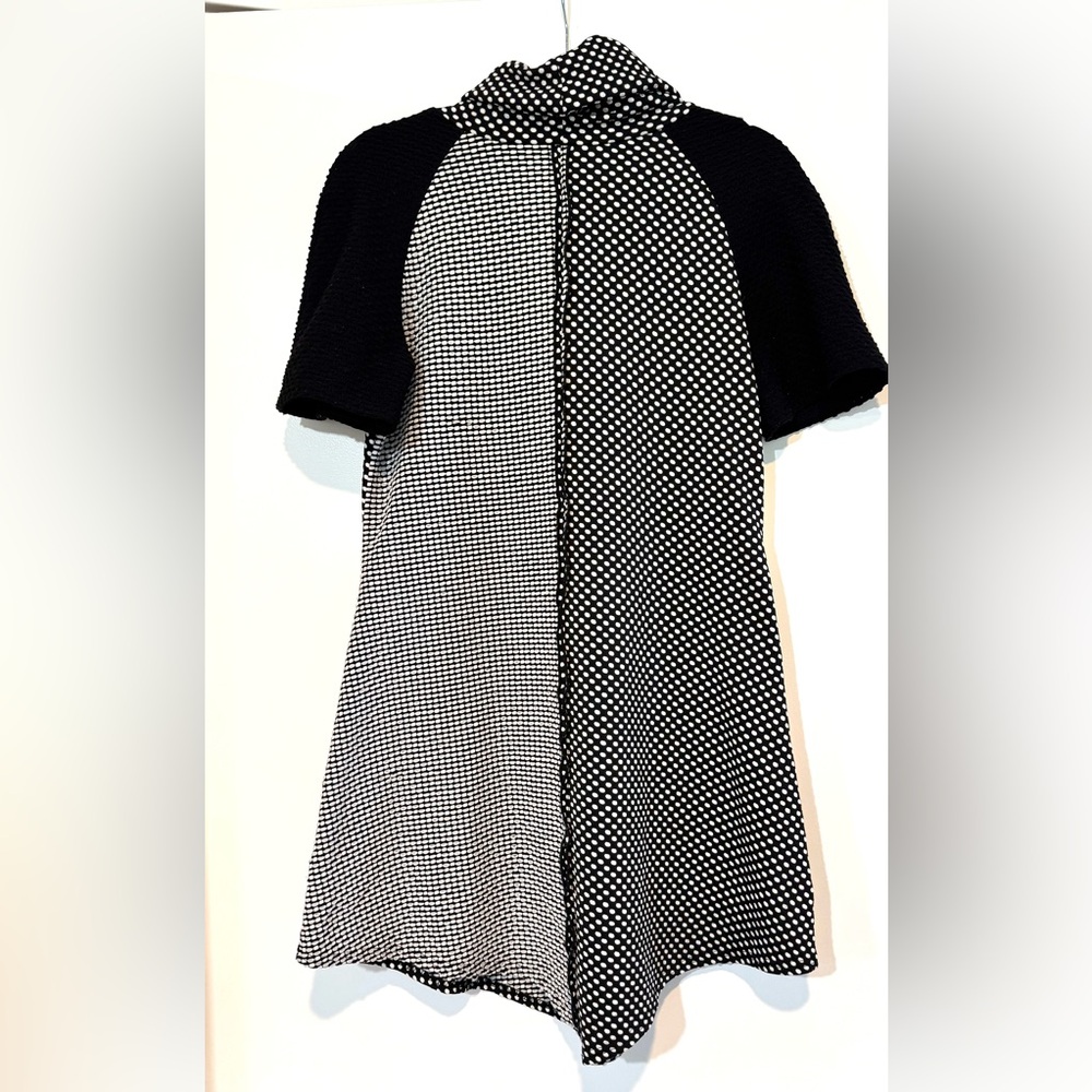 Joseph Ribkoff Mixed Media Polka Dot Mod Dress - Sz 6 - Pockets - Picture 4 of 5